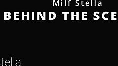 Stella's Hairy Pussy Solo Masturbation Features Mature Milf with Big Tits Using Dildo in Lingerie and Heels for Juicy Orgasm