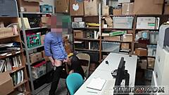 black chick faces high stress from lp officer during intense interracial encounter at school office in uniform