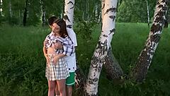 Fucking friend's hot girlfriend hard in forest