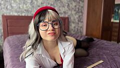 asmr with this naughty college girl in her cute outfit