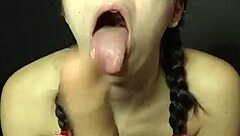 Hey, check out Nadia Angel's fun with a wet toy and some creative stuffing