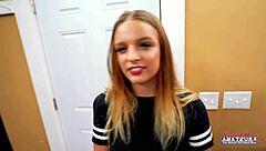 Skinny Brunette Stella 2 Masturbates Then Sucks Hard Boner For Cum Swallow