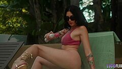 LucidFlix Poolside Encounter With Charlotte Sins Featuring Intense Cunnilingus