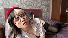 asmr with this naughty college girl in her cute outfit