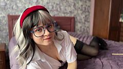 asmr with this naughty college girl in her cute outfit