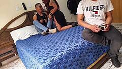 i play video games in the afternoon and friends end up with latina ass milking tattoo action