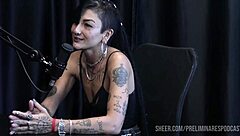 Best moments of caroleta roots in preliminares podcast with bia hot part 4 on sheer red