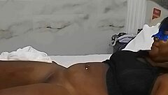 Safada gozando with big black cock deepthroat and anal action making her big tits bounce 😈🍑💦