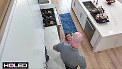 Babysitter takes big cock in butthole for anal creampie