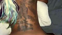 who knew i'd get creampied at the pool party? sucking big cock, riding doggystyle, bent over in public with wet pussy tattoo action!