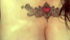 Curvy brunette Minxycme switches positions while moaning loudly with dildo thrusting for squirting orgasm on natural tits.