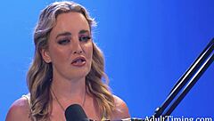 Charlie forde shares her interview insights while enjoying solo masturbation session