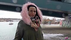 German scout fucks teen directly from Berlin street rough