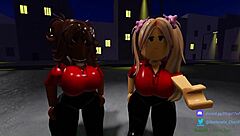 Two sexy pizza workers engage in intense fucking with big ass and tits customer