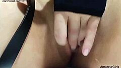 In this homemade amateur clip, a young naughty woman massages her soft wet tight pussy in pov, eagerly waiting for a hard cock to pound her deeply.