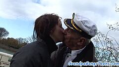 Busty Eurobabe Doggystyled By Old Man