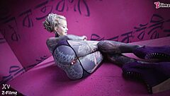 why not dive into goth punk solo anal play with buttplug collection, fingering, and massive gapes?