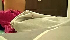 Hidden camera catches Spanish nympho stepsister with pink pussy in miniskirt upskirt moment.