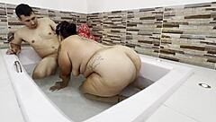 Oh wow, this viral cheating sex video is so hot with milf riding big cock in the bathroom!