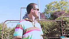 hey, can you believe this brunette strips down for cunnilingus before getting pounded hard doggystyle until she cums?