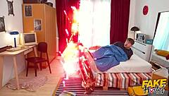 Fake Hostel Horny Asian Genies Yasmina Kahn And Nuria Millan Ride Big Cock In Threesome