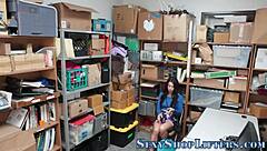 Petite 18+ thief feels intense passion as burglar dominates her tight pussy in reality