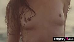 Petite Ukrainian Babe Demi Fray Hints At Naked Outdoor Tease With Skinny Charm