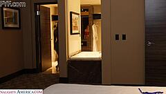 Hey, check out angel youngs getting wild with the towel boy in a hotel riding big cock