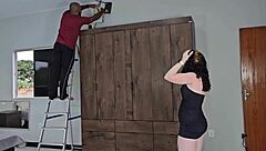 overwhelmed by curly huge tits and seductive muse riding monster cock until interracial creampie drips from big ass