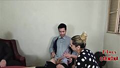 Milf gives blowjob and gets wet pussy orgasm in big ass action