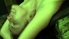 Bound subs cunt gets toyed by strapon mistress in wild lezdom 3some!