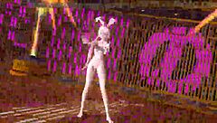 Megurine Luka Alien Project Diva Nude Mod Intensifies with Full Nude Bunny Costume and Big Ass Action