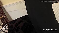 Blonde British amateur strips and fingers with dildo in solo play