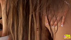 i feel so turned on watching these two brunette bitches fisting and fingering each other's buttholes in the toilet