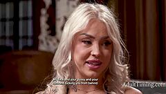 I Join Gi Joey Nichole Saphir And Abby Rose In A Wild Dick Suck Pyramid With Blowjobs Spitting And Strapon Action In This Hot Threeway Group Scene