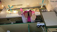 Super cute voyeur hidden camera upskirt on young amateur at work - check out that tight pussy flashing!