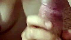 Korean wife boldly sucks cock in close-up action