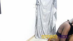 ebony maid screams from hardcore anal fisting by big black cock on first night