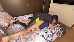 blonde and latina explore sensual lesbian desires with licking kissing and scissoring in steamy homemade compilation