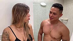 two horny latinas get fucked and crave cum in ass licking blowjob interracial action - bucarasex