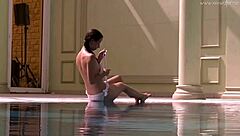 Whoa, hottest petite teen 18+ Irina Russaka shows off small tits underwater in the pool