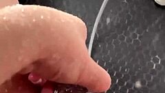 This hot aesthetic teen from saudi arabia masturbates solo in a sunny shower in los angeles