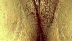 She casually shows off her fat hairy pussy in pov as a young latina amateur with small tits