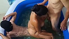 i enjoy busty mom fucking her two perverted old neighbors with double penetration and huge tits