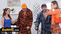 i'm excited to join old men in a wild hardcore foursome with young women