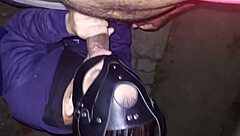 Brazilian brunette flashes big ass in lingerie outdoors for interracial anal fun