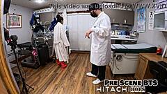 Pothead Alix Avery endures second round of mandatory Hitachi vibrator orgasms in latex gloves pov