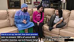 Pothead Alix Avery endures second round of mandatory Hitachi vibrator orgasms in latex gloves pov