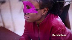 horny ebony girl gets angry while sucking and fucking that black cock in hardcore pussy action