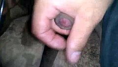 Solo amateur boldly stroking huge load until explosive cum!